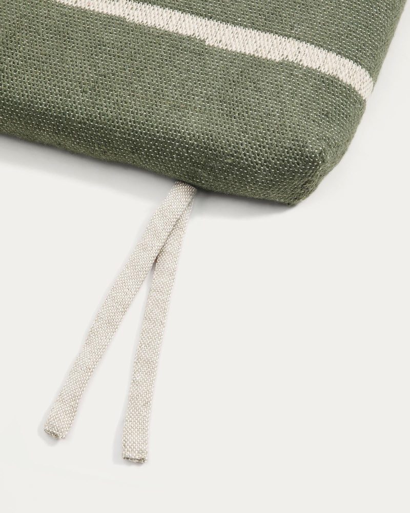 Sonnenliegekissen Daila mit Ikat-Muster 100 % PET grün 50 x 175 cm – Image 3