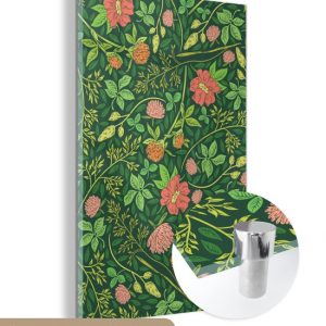 MuchoWow® Peinture sur verre 80×120 cm – Peinture sur verre acrylique – Art – Rose – Vert – Photo sur verre – Peintures MuchoWow® Peinture sur verre 80×120 cm – Peinture sur verre acrylique – Art – Rose – Vert – Photo sur verre – Peintures