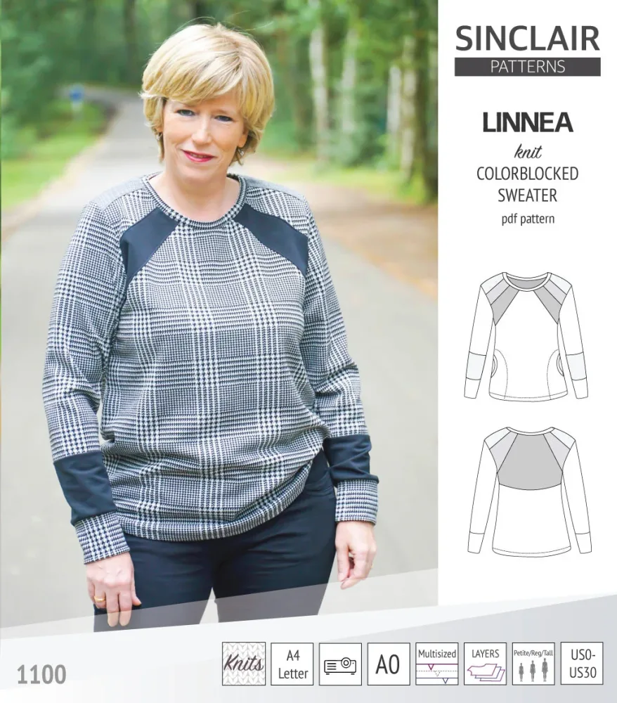 LINNEA sweater | Sinclair Patterns - PDF Sewing pattern – Image 2