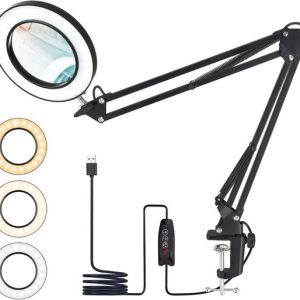 Loupe avec Siècle des Lumières – Lampe loupe avec Siècle des Lumières LED – Zwart Loupe avec Siècle des Lumières – Lampe loupe avec Siècle des Lumières LED – Zwart