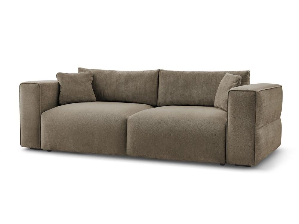 Canape droit convertible coffre EZECHIEL tissu lisse – Image 2