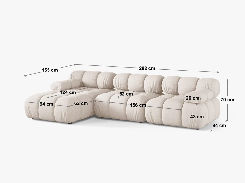 4-Sitzer Ecksofa rechts Bellis – Image 3