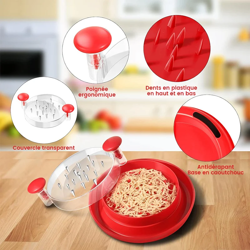 Hachoir à viande avec couvercle transparent – Image 2