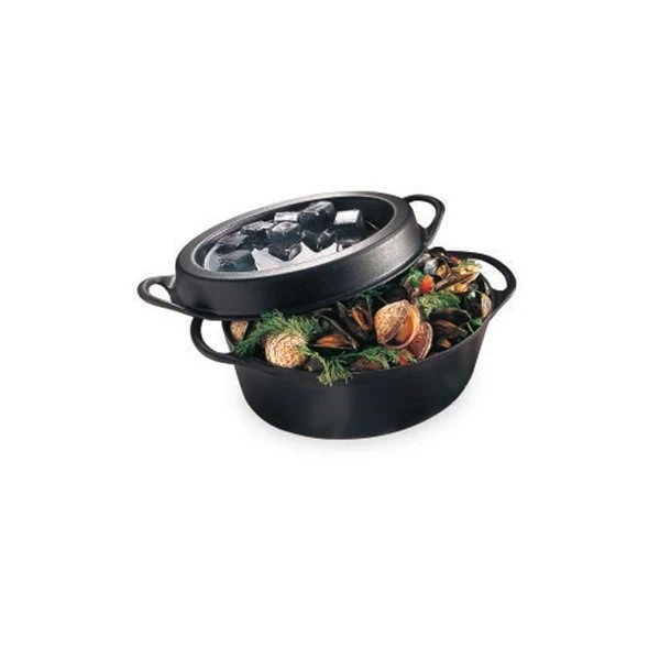 Cocotte fonte ovale Doufeu 32 cm 7,2 L noir mat Le Creuset – Image 2