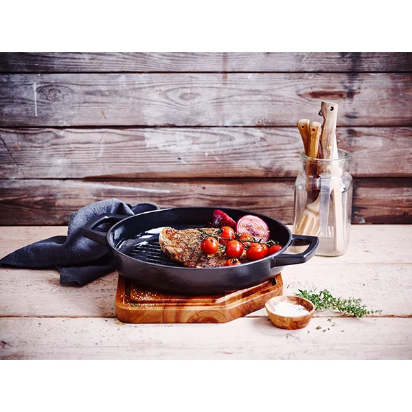 Poêle grill en fonte émaillée 28 cm Nori 3 L noir Beka – Image 2