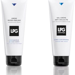 LPG – Endermologie – soin de la peau – crème régénérante micro-peeling + crème-en-gel anti-cellulite – pack combiné – 2×200 ml