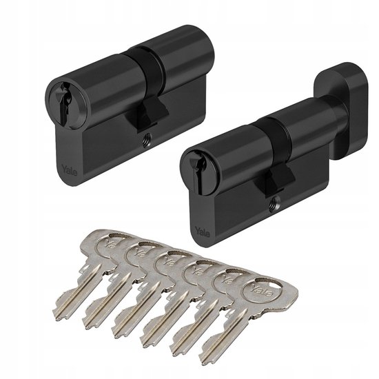 Jeu de double cylindre Yale Y500 35/45 + 35G/45 Zwart avec 6 clés Jeu de double cylindre Yale Y500 35/45 + 35G/45 Zwart avec 6 clés