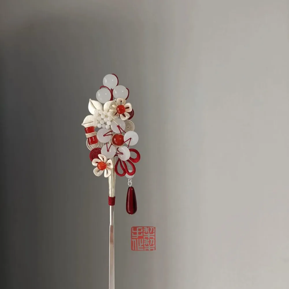 Duobao Bespoke Hairpin - Silk Hairpin(Chanhua) – Image 3