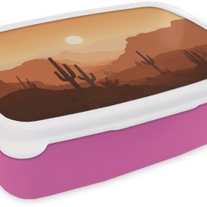 Lunch Box Rose – Lunch Box Paysage – Désert – Cactus – Soleil – Lunch Box 18x12x6 cm – Lunch Box Pain – Boîtes à pain pour Enfants et Adultes Lunch Box Rose – Lunch Box Paysage – Désert – Cactus – Soleil – Lunch Box 18x12x6 cm – Lunch Box Pain – Boîtes à pain pour Enfants et Adultes