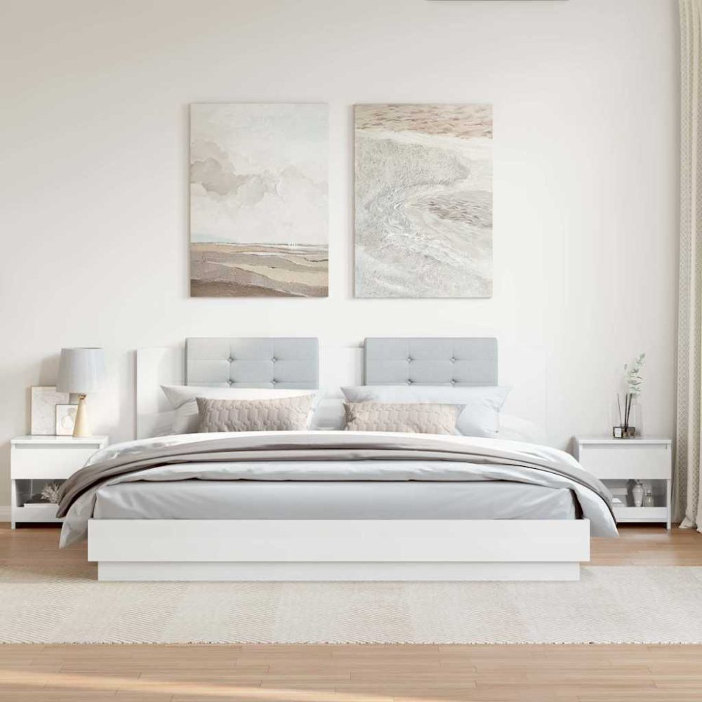 Bedside Cabinets 2 pcs High Gloss White 40x30x39 cm Engineered Wood – Image 3