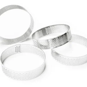4er Set Tortenringe perforiert rund 8cm