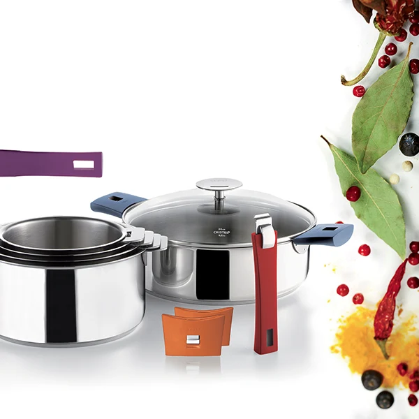 Faitout inox Mutine sans manche 24 cm 5,2 L Cristel – Image 2