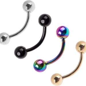 Fako Bijoux® – Piercing Sourcil – 4mm – Set – 4 Pièces