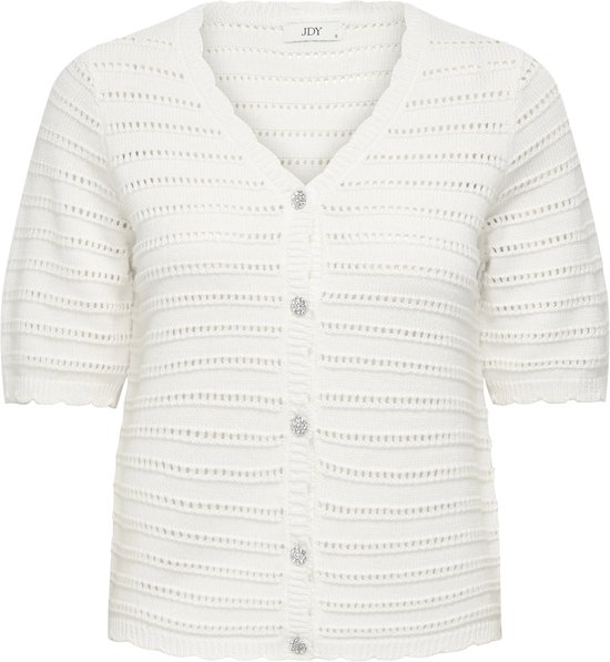 Jacqueline de Yong Vest Jdytanja 2/4 V-neck Cardigan Knt 15366211 Cloud Dancer Dames Taille - M