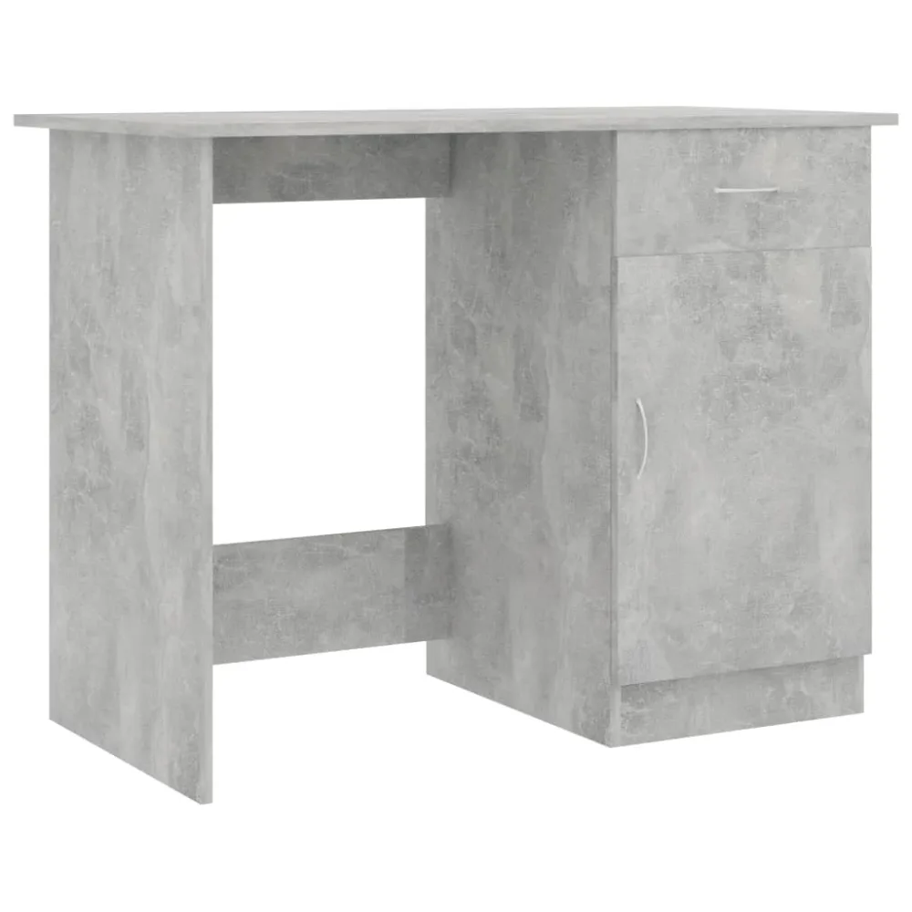 Desk Concrete Grey 100x50x76 cm Engineered Wood – Image 2