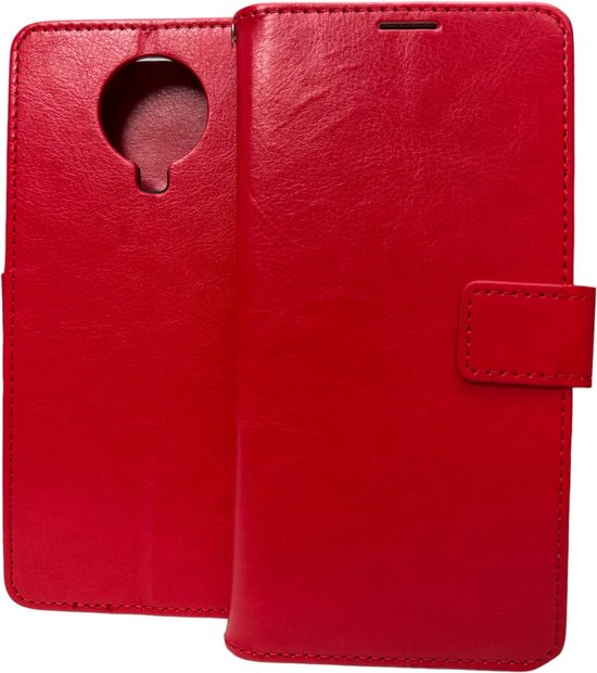 Nokia G10 / G20 - Bookcase Rouge - Etui portefeuille avec 2 pièces Glas Protecteur d'écran