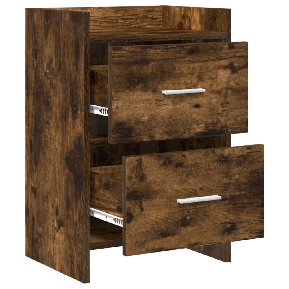 Bedside Tables Smoked Oak 40 x 30 x 60 cm Engineered Wood – Image 3