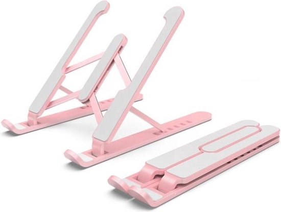 Jumada - Support pour ordinateur portable Jumada Office réglable - Ergonomique - Aluminium - Rose - Taille d'écran maximum : 17 - Taille d'écran minimum : 9 pouces