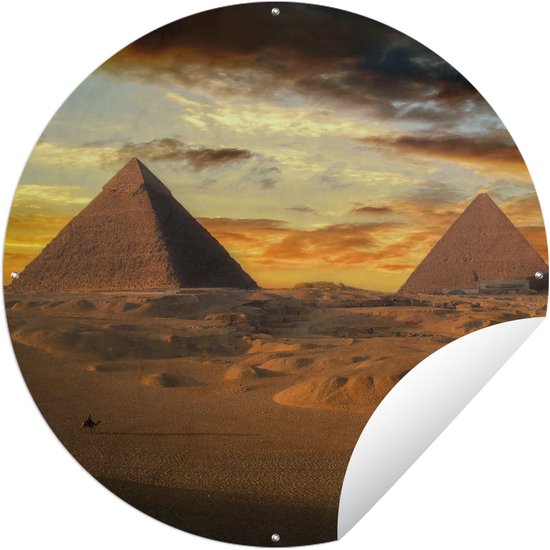 Garden Circle Les Pyramides du Caire – Egypte – 150×150 cm – Affiche de Jardin Ronde – Extérieur Garden Circle Les Pyramides du Caire – Egypte – 150×150 cm – Affiche de Jardin Ronde – Extérieur