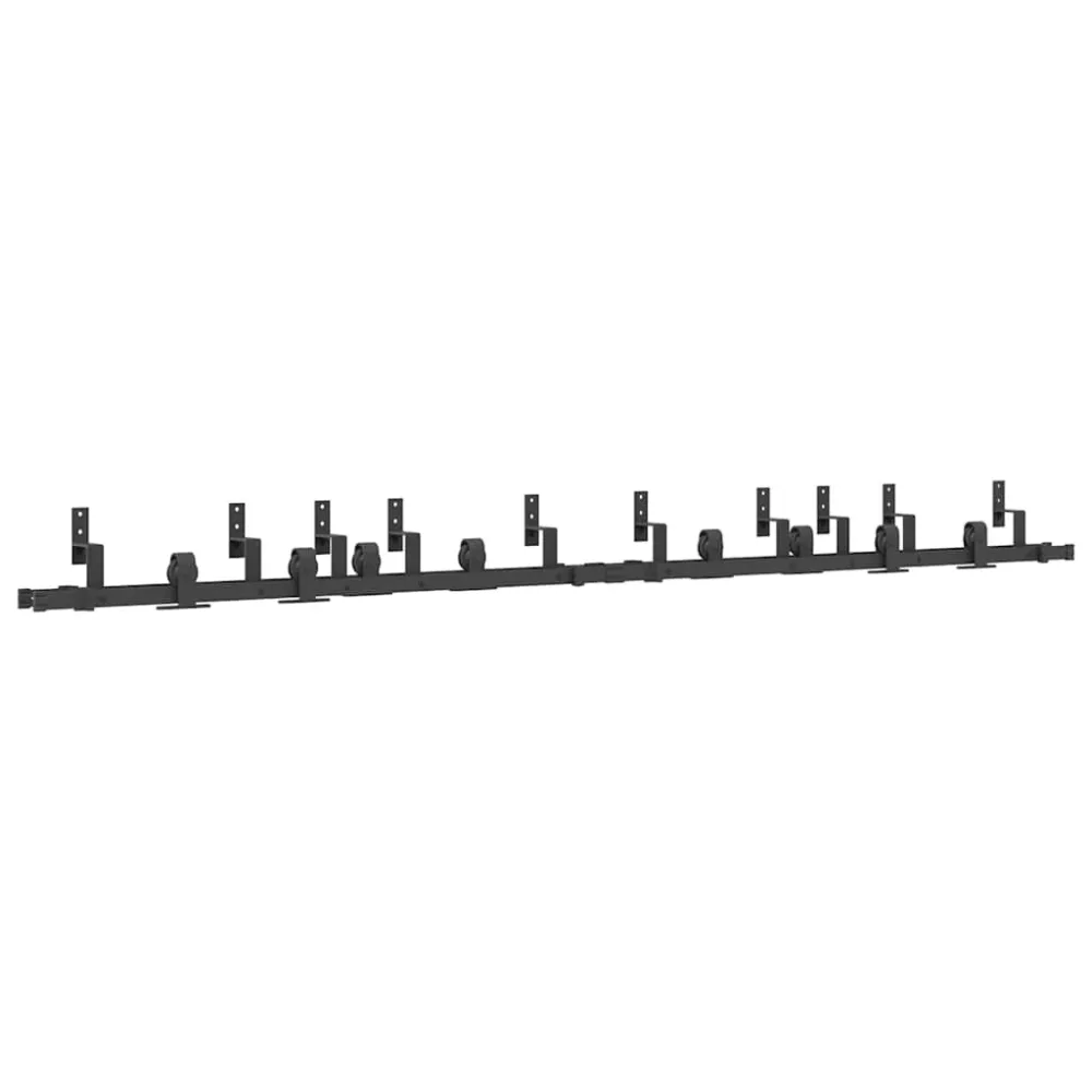 Sliding Door Hardware Kit 305 cm Steel Black – Image 2