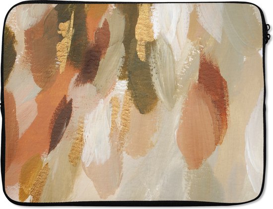 Housse ordinateur 15 pouces - Peinture - Or - Rouge - Housse ordinateur