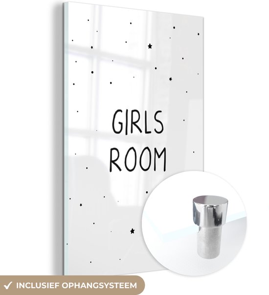 MuchoWow® Peinture sur verre 60x90 cm - Peinture acrylique sur verre - Citations - Chambre de fille - Filles - Enfant - Proverbes - Photo sur verre - Peintures