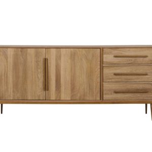 Buffet 2 portes 3 tiroirs 180 cm BRUGES bois massif de manguier Buffet 2 portes 3 tiroirs 180 cm BRUGES bois massif de manguier