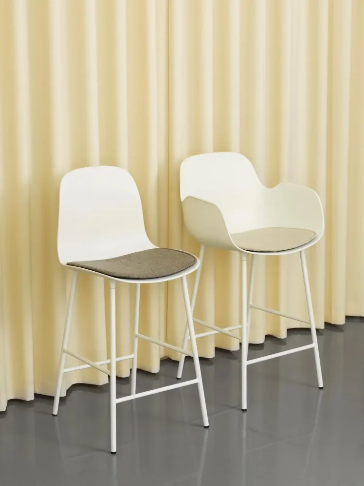 Form Barstuhl mit Armlehne 65 cm Stahl/Braun – Image 3