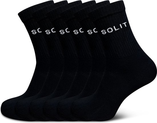 Meilleures chaussettes hautes - Chaussettes de Sport - 6 paires - Chaussettes 78% coton - Taille 35-38 - pour femmes et hommes - Chaussettes sans couture - chaussettes d'équipage