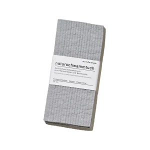 2er Set Dish Cloth Naturschwammtuch, grau 17x8cm, H1cm 2er Set Dish Cloth Naturschwammtuch, grau 17x8cm, H1cm