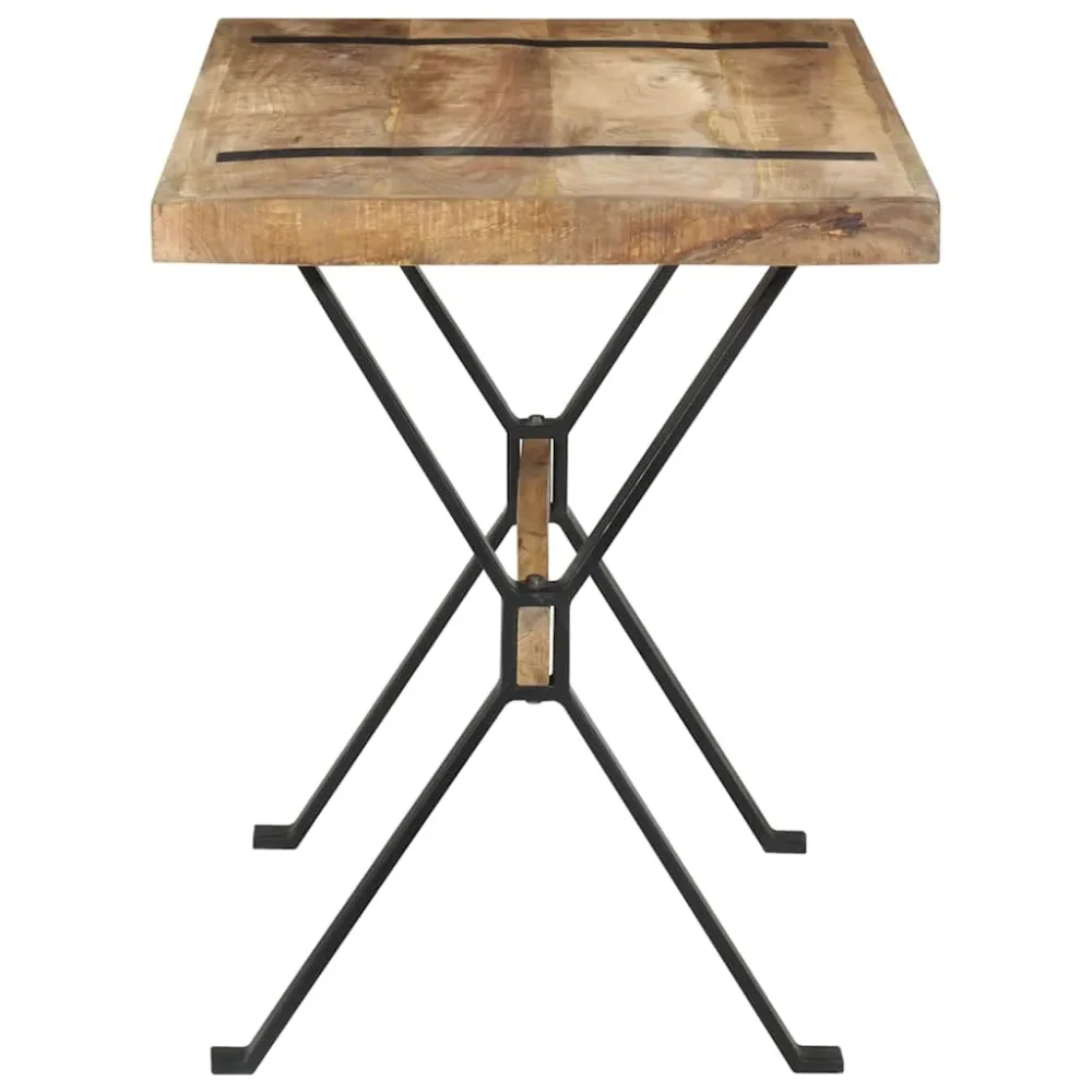 Dining Table 120x60x76 cm Rough Mango Wood – Image 3
