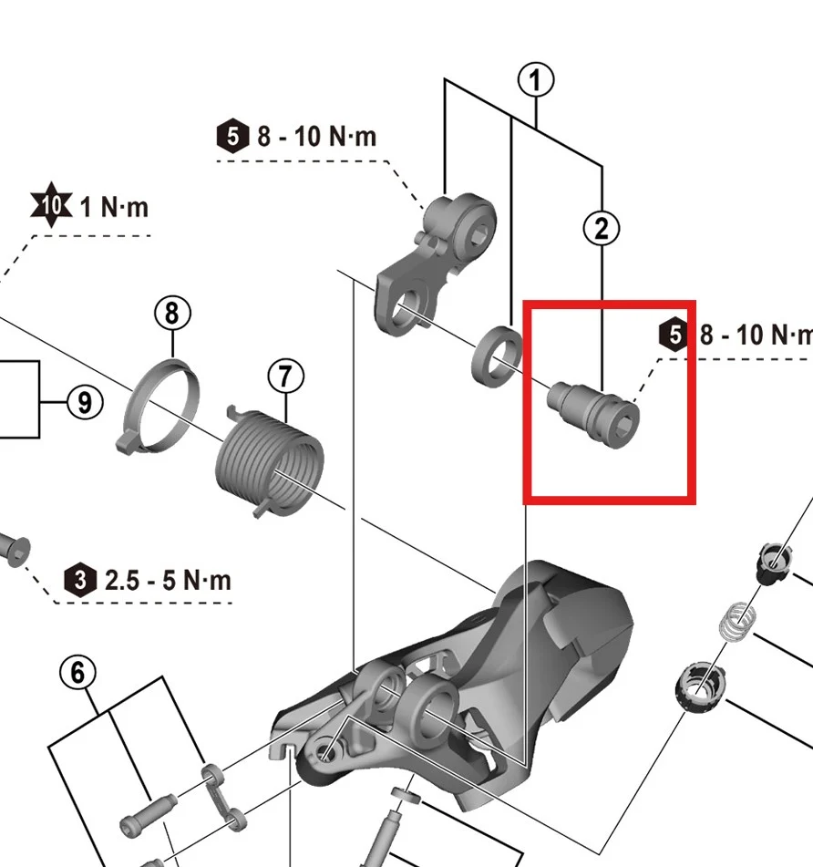 Vis de Fixation pour Patte de Dérailleur Arrière SHIMANO RD-R7000 – Image 2