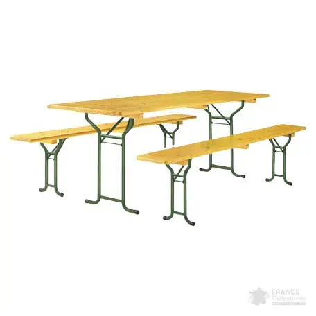 Ensemble brasserie tubulaire 200 x 80 cm