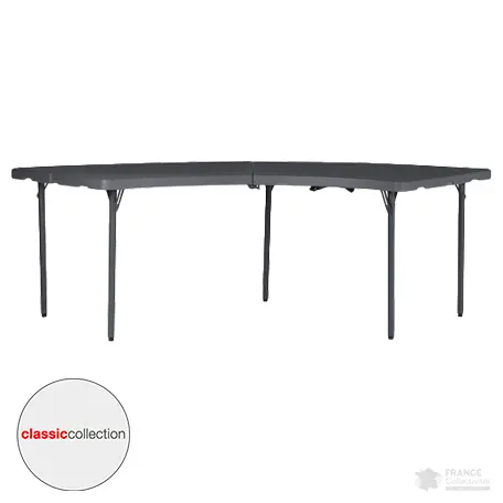 Table pliante plastique en arrondie 232 x 76 cm "Classic Collection"