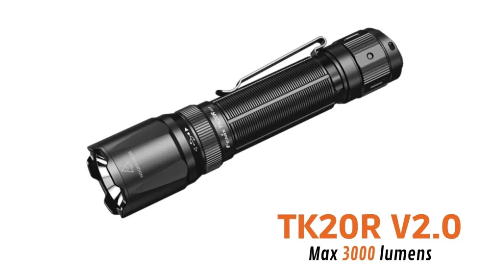 Fenix TK20R V2.0 - 3000 lumens - Rechargeable USB-C - Pack complet