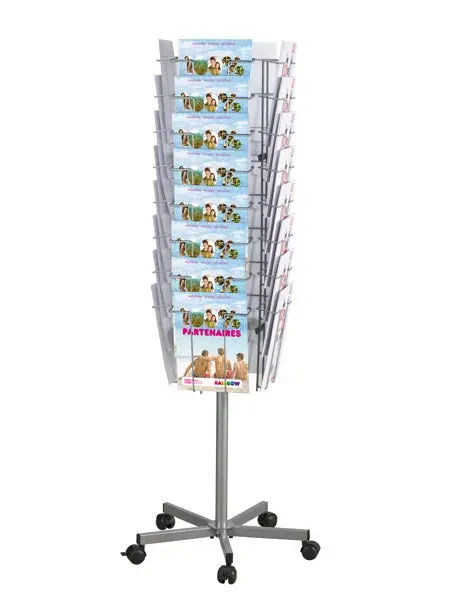 Présentoir tourniquet brochures 32 cases A4