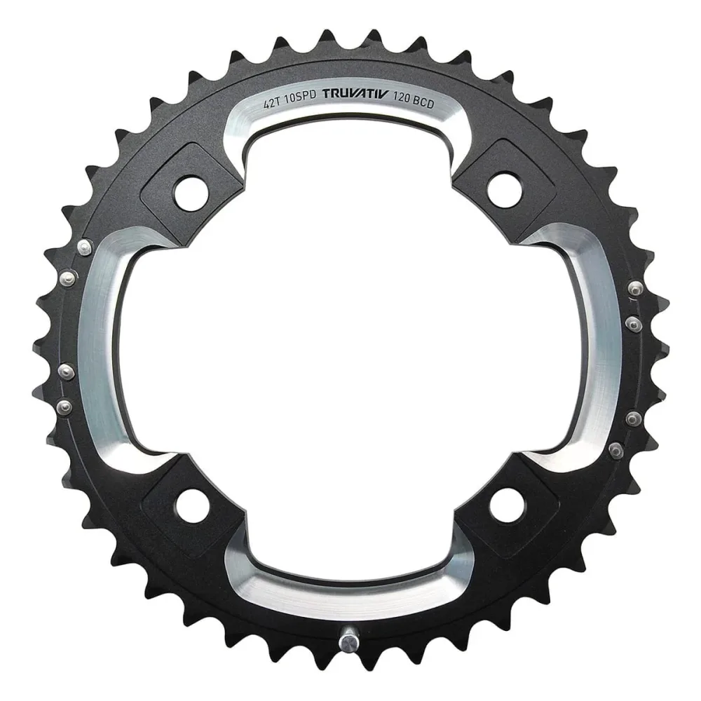Plateau Extérieur SRAM/TRUVATIV 10V 4 Trous 120mm 39 Dts Alu Noir/Argent