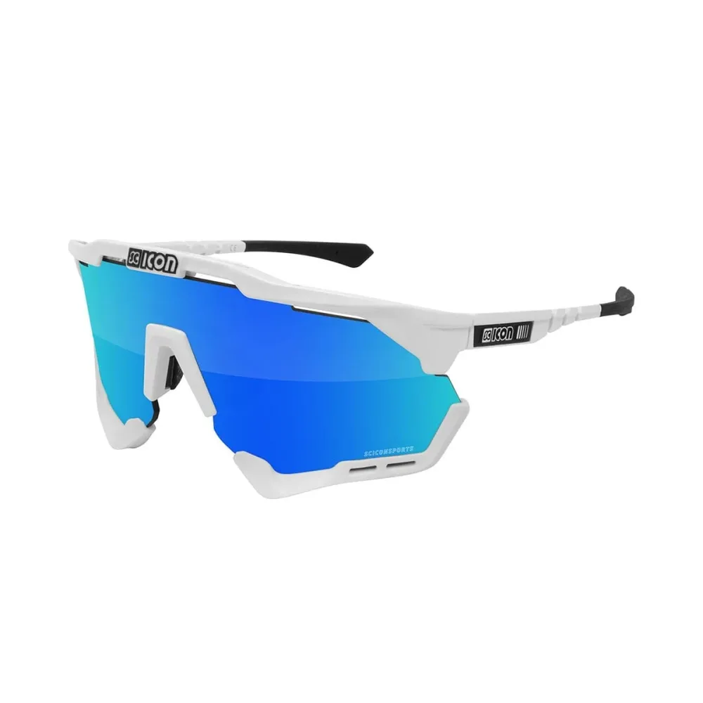 Lunettes SCICON AEROSHADE XL Blanc Iridium Bleu