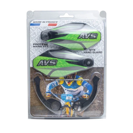 Protège Mains AVS KIT DECO Patte Alu Noir/Vert – Image 2