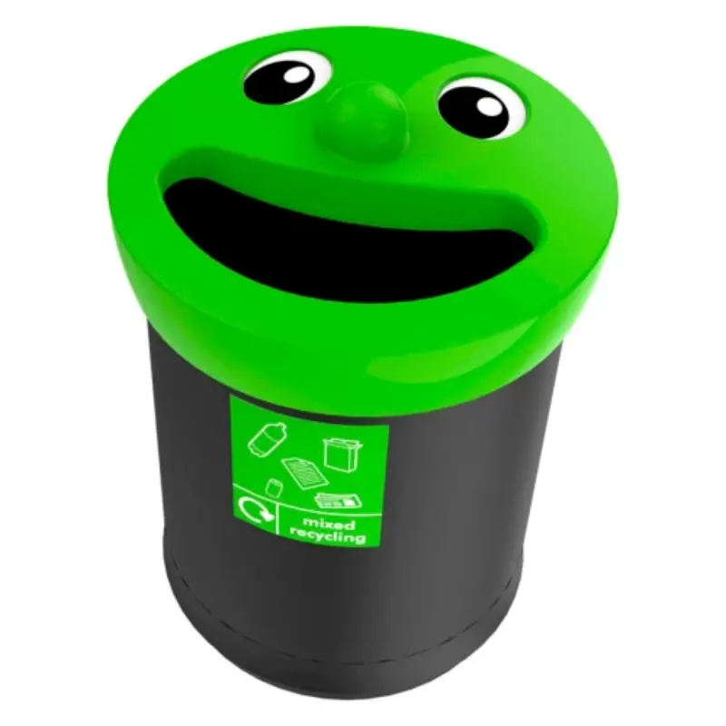 Poubelle smiley face 52L tri sélectif