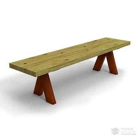 Banquette bois naturel Olea