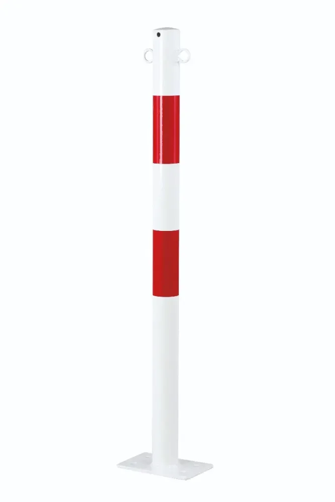 potelet Ø 60 mm avec oeillets rouge-blanc à cheviller