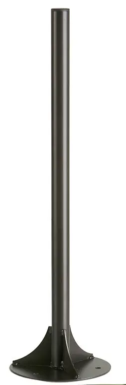 Poteau centré sur platine à fixer pour 1 ou 2 support sac Collec