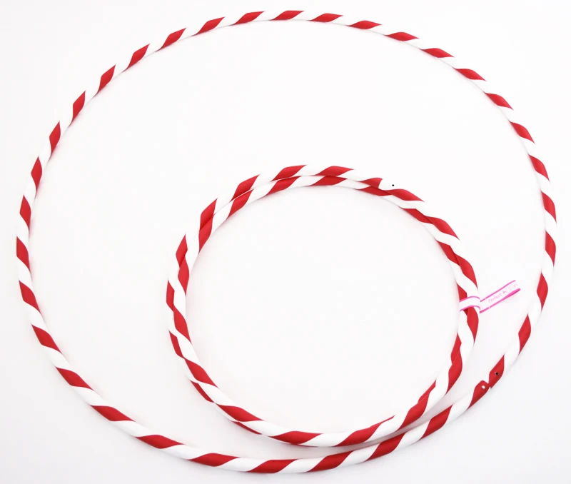 Perfect Hula hoop Play décoré diam 20mm/100cm plastique BLANC avec ruban – Image 3