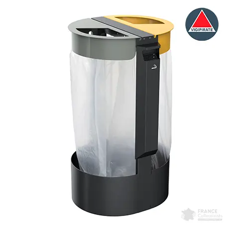 Support sac sur pied 2 flux avec cendrier Citwin Premium