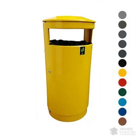 Corbeille acier 80L Australia Slide tri sélectif 1 flux Corbeille acier 80L Australia Slide tri sélectif 1 flux