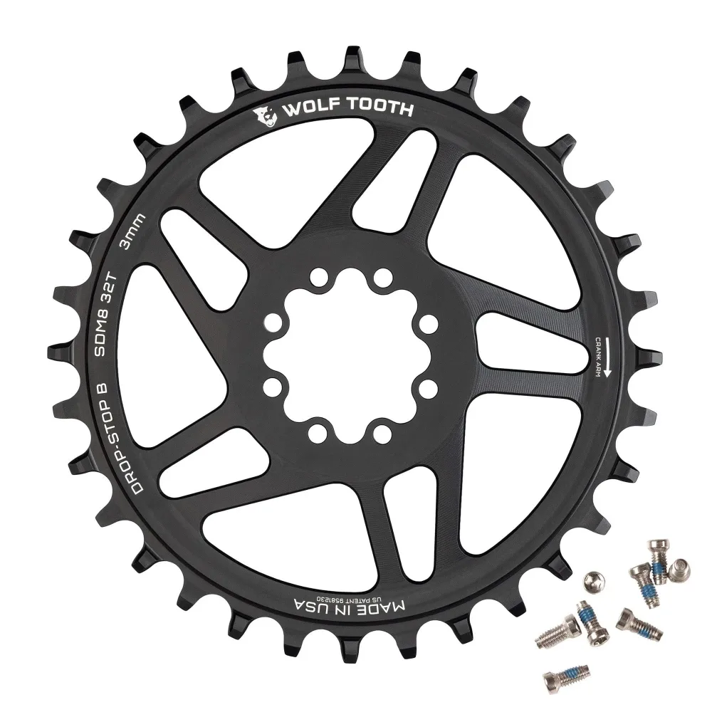 Plateau Mono WOLF TOOTH 12V SRAM Direct Mount 8 vis Offset 3mm