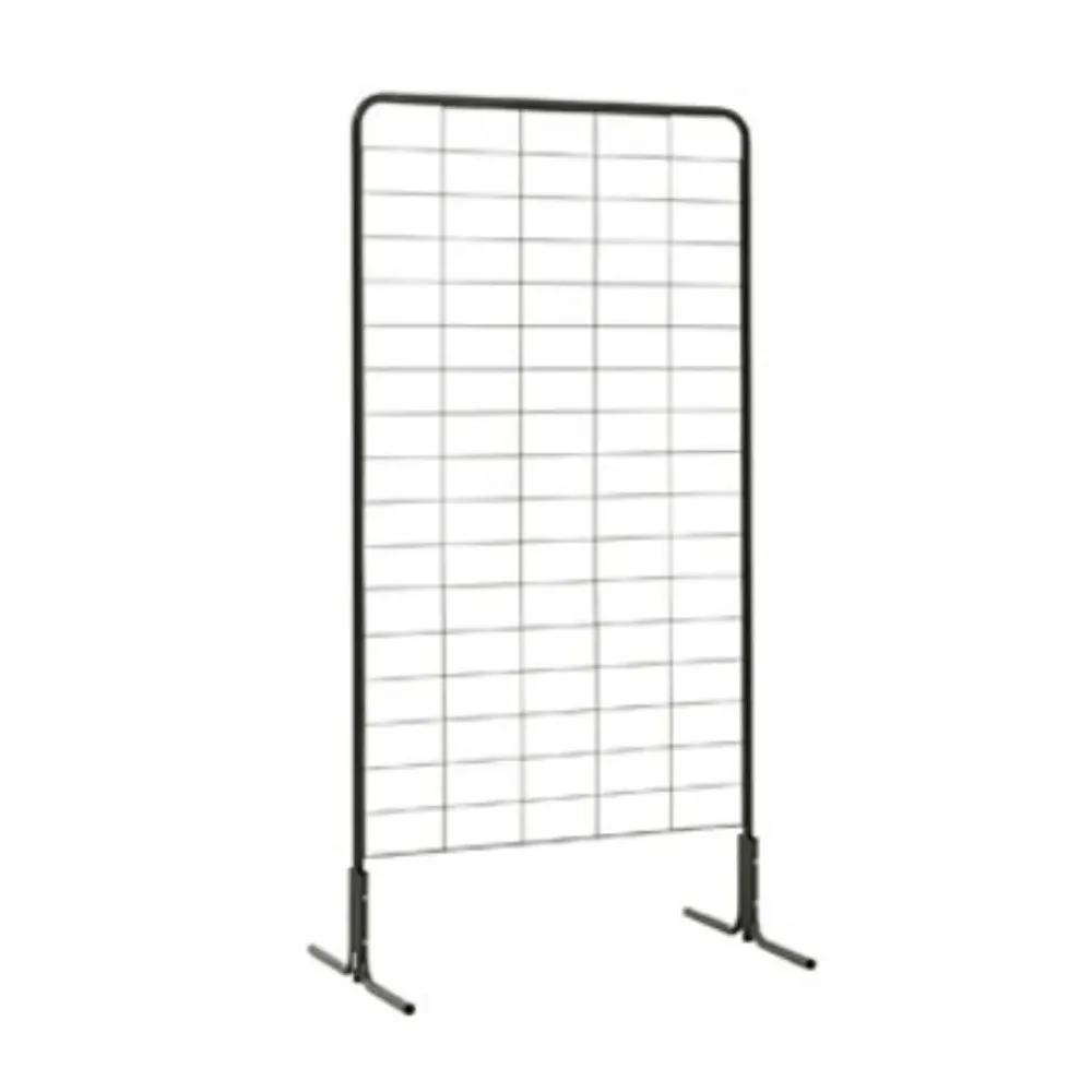 Lot 1 grille d'exposition noire - H 200 x L 100 cm et 2 pieds complets (4xl)