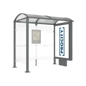 Station de bus Voute avec caisson d’affichage lumineux Station de bus Voute avec caisson d’affichage lumineux