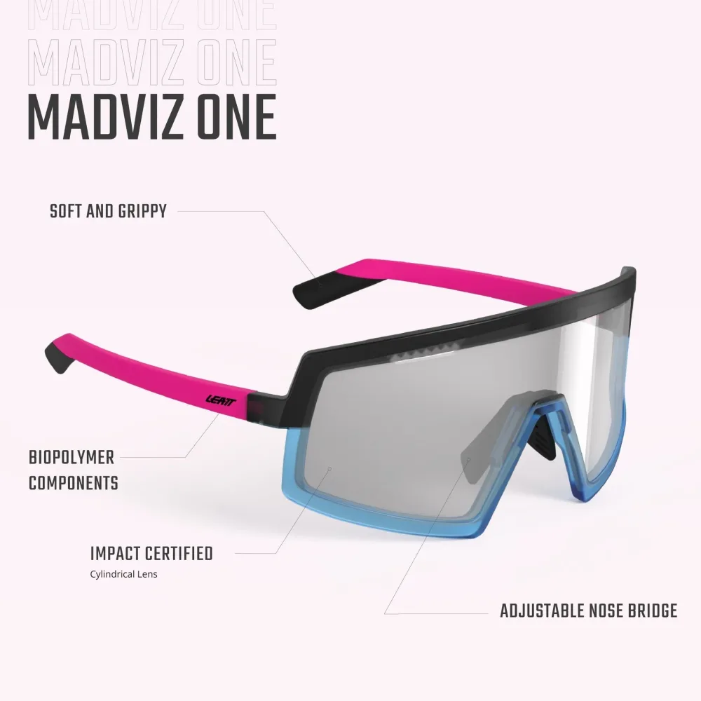 Lunettes LEATT MADVIZ ONE Noir/Blanc Verre Iriz Rouge – Image 2